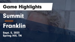 Summit  vs Franklin  Game Highlights - Sept. 5, 2023