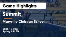 Summit  vs Maryville Christian School Game Highlights - Sept. 16, 2023