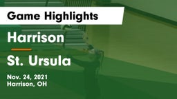 Harrison  vs St. Ursula Game Highlights - Nov. 24, 2021