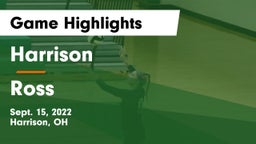 Harrison  vs Ross  Game Highlights - Sept. 15, 2022