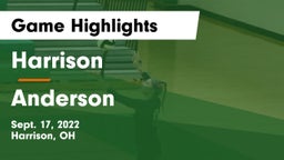 Harrison  vs Anderson  Game Highlights - Sept. 17, 2022