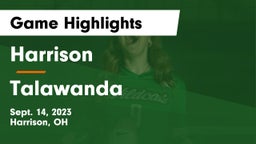 Harrison  vs Talawanda  Game Highlights - Sept. 14, 2023