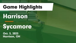 Harrison  vs Sycamore  Game Highlights - Oct. 3, 2023