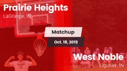 Matchup: Prairie Heights vs. West Noble  2019