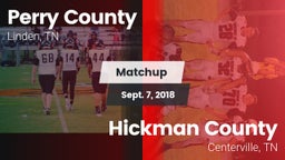 Matchup: Perry County High vs. Hickman County  2018