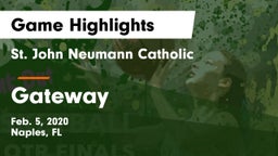 St. John Neumann Catholic  vs Gateway  Game Highlights - Feb. 5, 2020