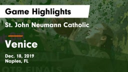 St. John Neumann Catholic  vs Venice  Game Highlights - Dec. 18, 2019