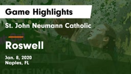 St. John Neumann Catholic  vs Roswell  Game Highlights - Jan. 8, 2020