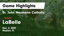St. John Neumann Catholic  vs LaBelle  Game Highlights - Dec. 4, 2020