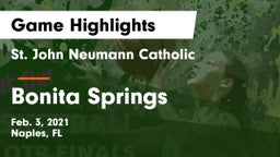 St. John Neumann Catholic  vs Bonita Springs  Game Highlights - Feb. 3, 2021