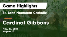 St. John Neumann Catholic  vs Cardinal Gibbons  Game Highlights - Nov. 17, 2021