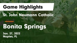 St. John Neumann Catholic  vs Bonita Springs Game Highlights - Jan. 27, 2022