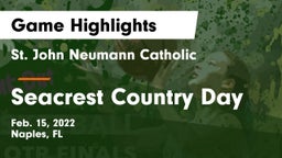 St. John Neumann Catholic  vs Seacrest Country Day Game Highlights - Feb. 15, 2022