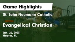 St. John Neumann Catholic  vs Evangelical Christian  Game Highlights - Jan. 20, 2023