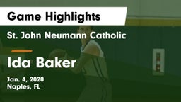 St. John Neumann Catholic  vs Ida Baker Game Highlights - Jan. 4, 2020