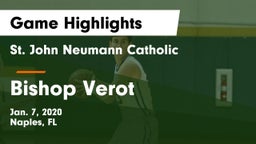 St. John Neumann Catholic  vs Bishop Verot  Game Highlights - Jan. 7, 2020