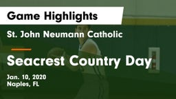 St. John Neumann Catholic  vs Seacrest Country Day Game Highlights - Jan. 10, 2020