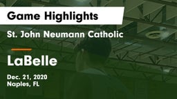 St. John Neumann Catholic  vs LaBelle  Game Highlights - Dec. 21, 2020