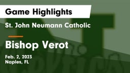 St. John Neumann Catholic  vs Bishop Verot  Game Highlights - Feb. 2, 2023