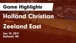 Holland Christian  vs Zeeland East  Game Highlights - Jan 10, 2017