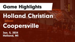 Holland Christian vs Coopersville  Game Highlights - Jan. 5, 2024