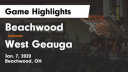 Beachwood  vs West Geauga  Game Highlights - Jan. 7, 2020