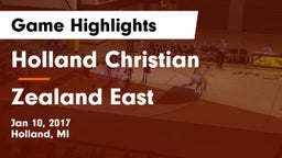 Holland Christian  vs Zealand East  Game Highlights - Jan 10, 2017