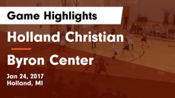 Holland Christian  vs Byron Center  Game Highlights - Jan 24, 2017