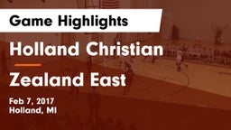 Holland Christian  vs Zealand East  Game Highlights - Feb 7, 2017