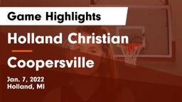 Holland Christian vs Coopersville  Game Highlights - Jan. 7, 2022