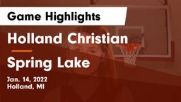 Holland Christian vs Spring Lake  Game Highlights - Jan. 14, 2022