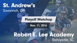 Matchup: St. Andrew's High vs. Robert E. Lee Academy 2016