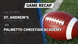 Recap: St. Andrew's  vs. Palmetto Christian Academy  2016