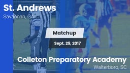 Matchup: St. Andrew's High vs. Colleton Preparatory Academy 2017