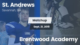 Matchup: St. Andrew's High vs. Brentwood Academy 2018