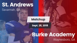 Matchup: St. Andrew's High vs. Burke Academy  2018