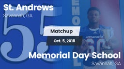 Matchup: St. Andrew's High vs. Memorial Day School 2018