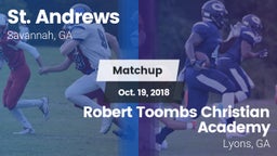 Matchup: St. Andrew's High vs. Robert Toombs Christian Academy  2018