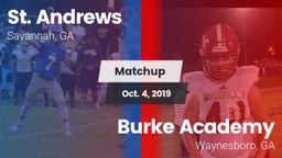 Matchup: St. Andrew's High vs. Burke Academy  2019