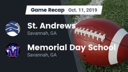Recap: St. Andrews  vs. Memorial Day School 2019