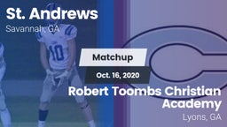 Matchup: St. Andrew's High vs. Robert Toombs Christian Academy  2020