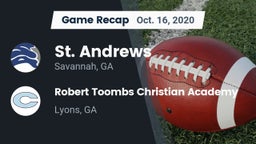 Recap: St. Andrews  vs. Robert Toombs Christian Academy  2020