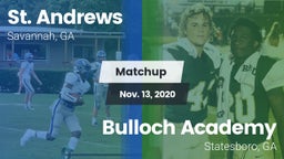 Matchup: St. Andrew's High vs. Bulloch Academy 2020