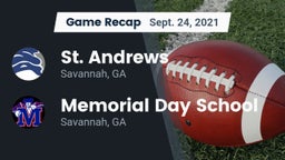 Recap: St. Andrews  vs. Memorial Day School 2021