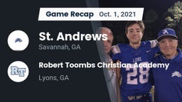 Recap: St. Andrews  vs. Robert Toombs Christian Academy  2021