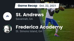 Recap: St. Andrews  vs. Frederica Academy  2021