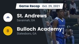Recap: St. Andrews  vs. Bulloch Academy 2021