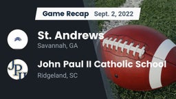 Recap: St. Andrews  vs. John Paul II Catholic School 2022