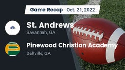 Recap: St. Andrews  vs. Pinewood Christian Academy 2022