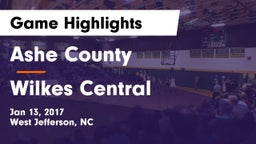 Ashe County  vs Wilkes Central  Game Highlights - Jan 13, 2017